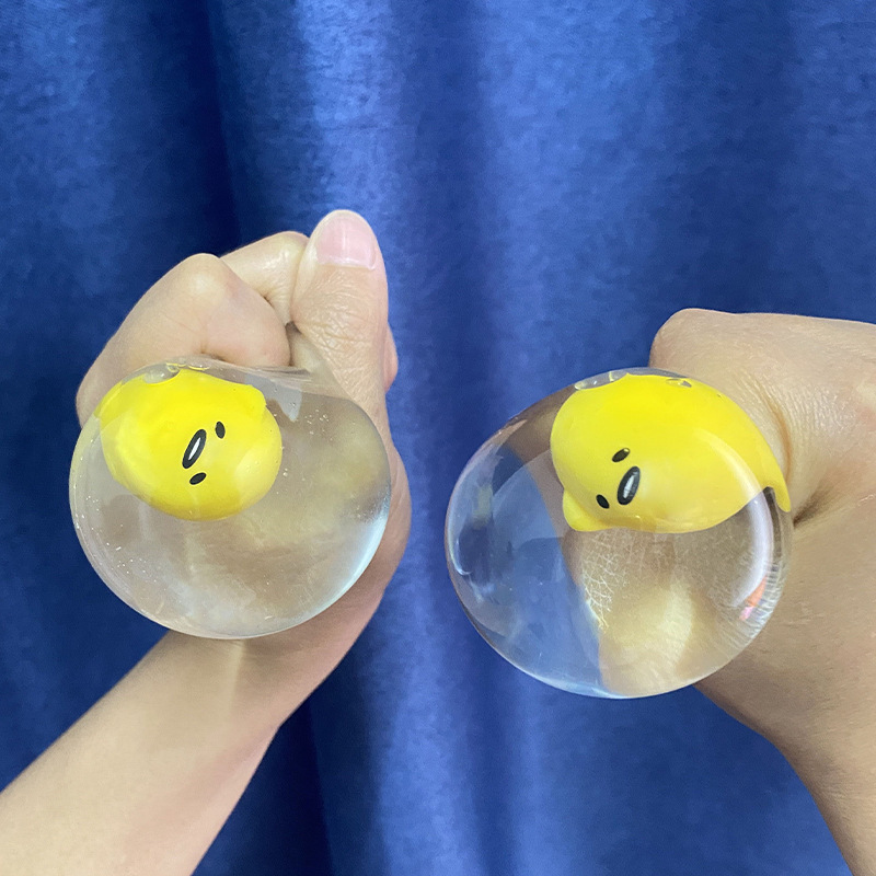 Japanese Yolk Bro Pinch Lazy Ball Egg Decompression Toy Water Boiled Egg squishy anti stress ball toy