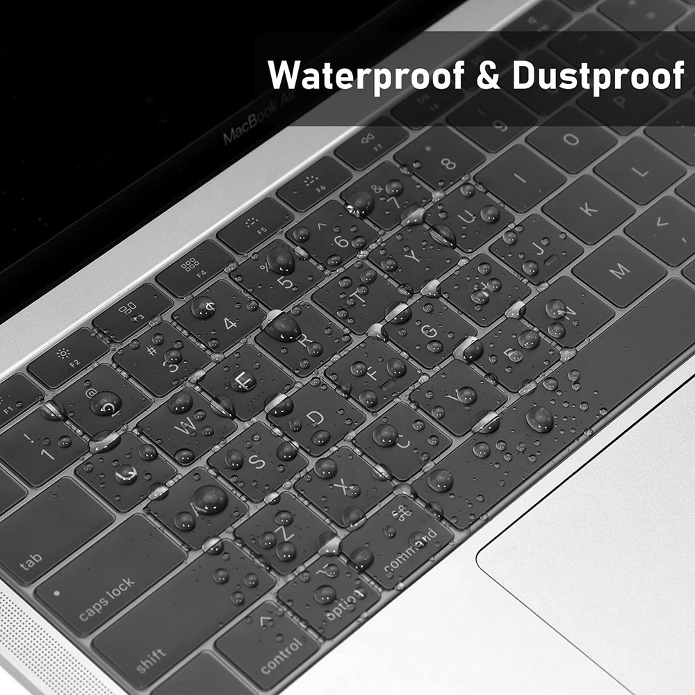 Keyboard Cover For MacBook Air 13 inch 2022 2021 2020 Release A2337 M1 A2179 Waterproof Protective Silicone Black TPU Clear