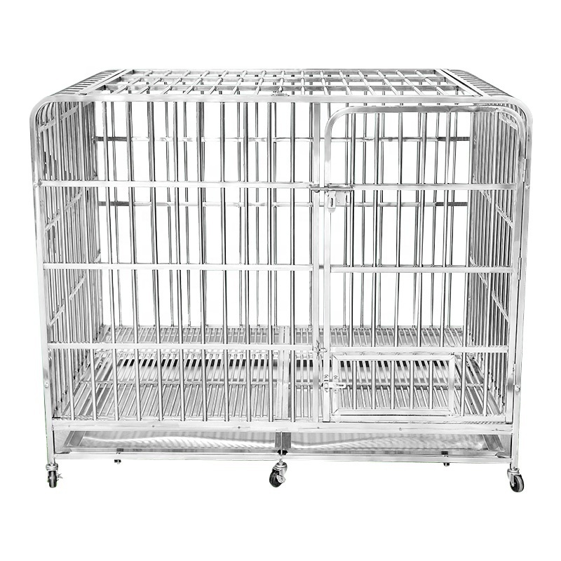 Durable Outdoor Large Folding Pet China high quality silver color dog cages metal kennels