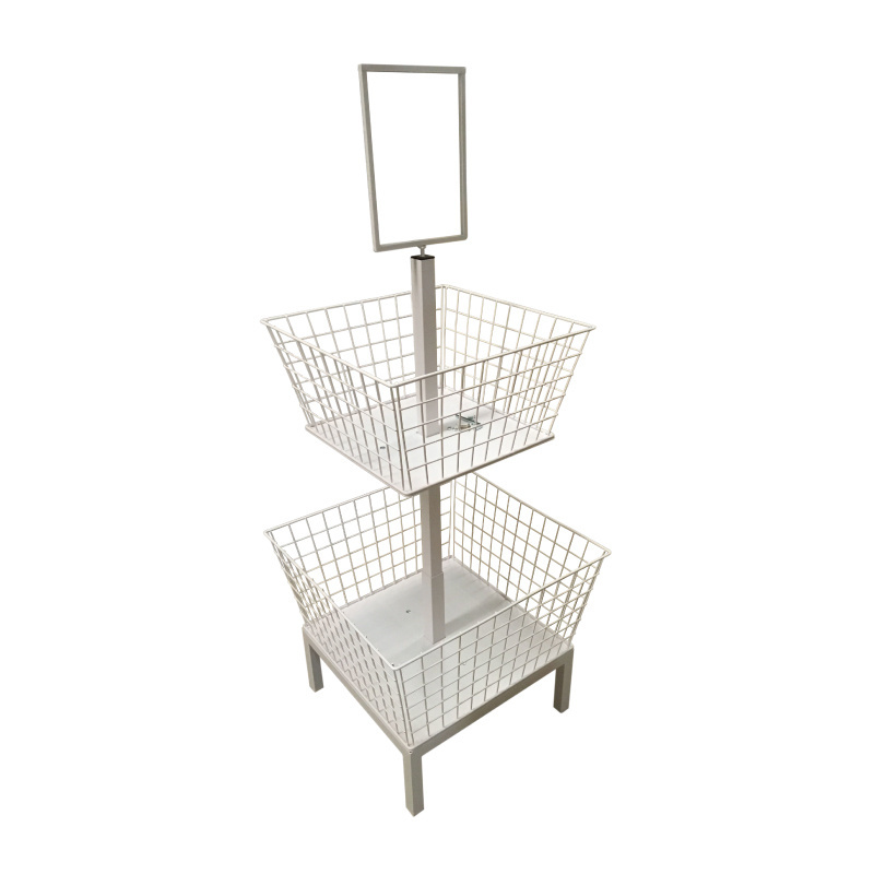 department store display rack promotion table wire mesh shelf