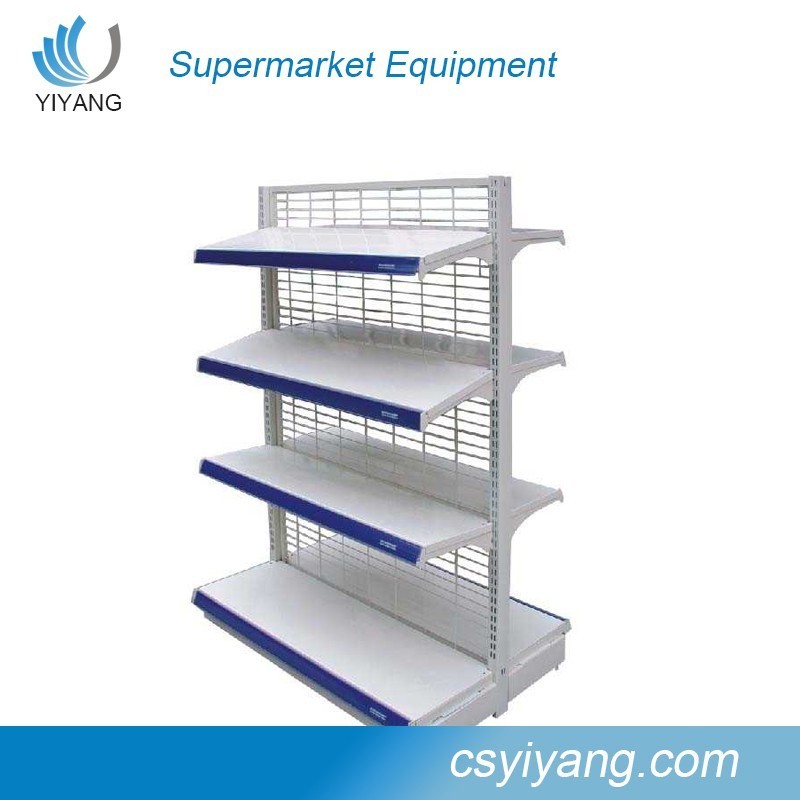 2022 yiyang  Hot sale Double side mesh back panels supermarket shelf used for hang goods shelf commercial used