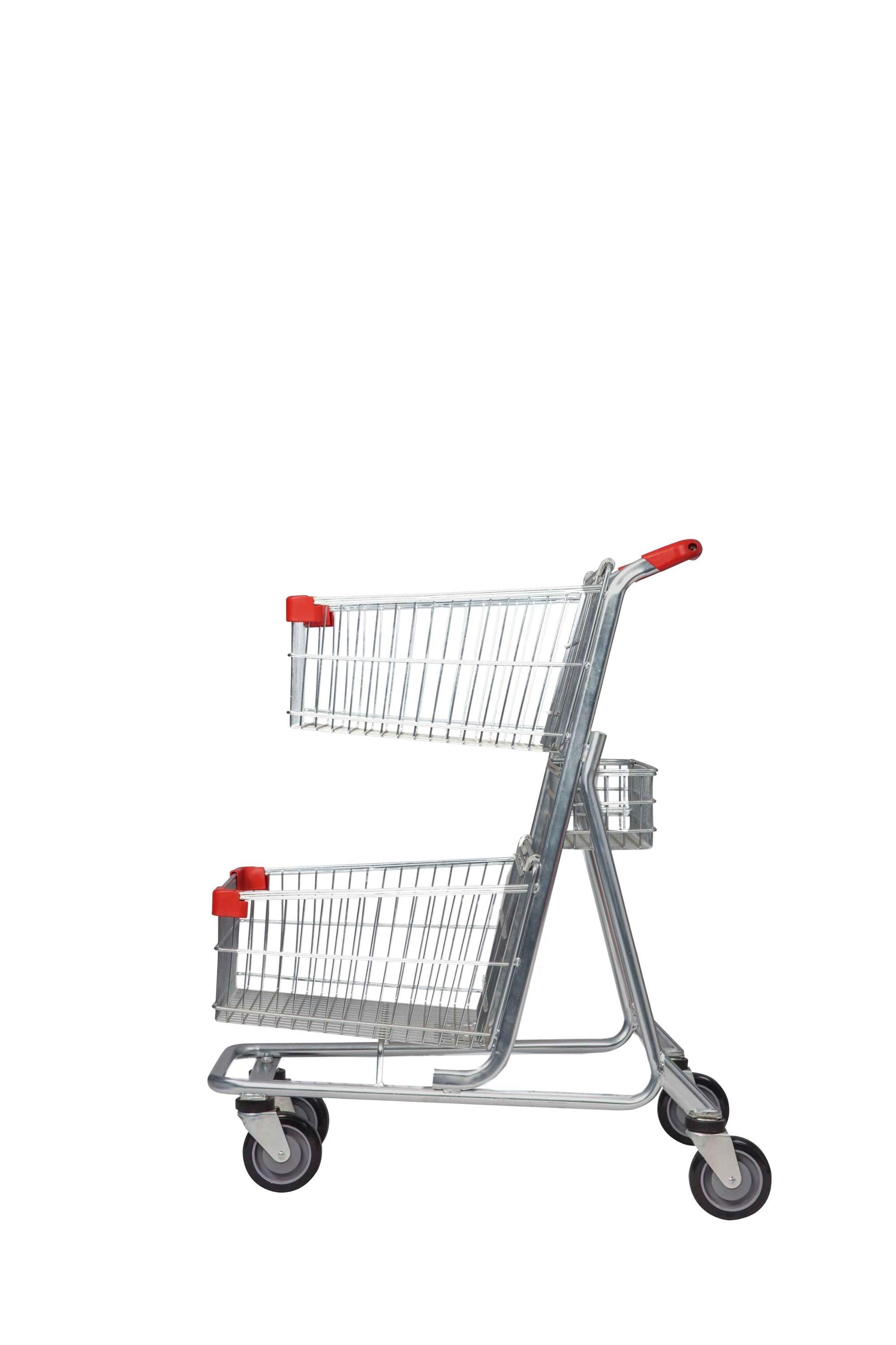 2023 new goods carrying trolley Platform Hand Truck American retail shopper trolley