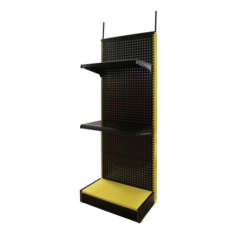 Premium Hardware Tools Store Display Rack Shelf Safety Protection Workwear Metal Pegboard Painting Exhibition Tool Display Stand