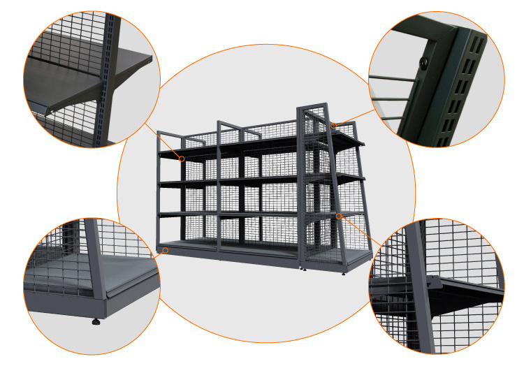 customized shelves 2022 high quality product wire mesh rack supermarket stacking racks