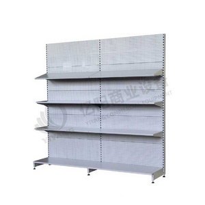 y-c-s Deep hole backpanel shelf Light Duty Double Sided Metallic Grocery Store Shelf Supermarket Shelves