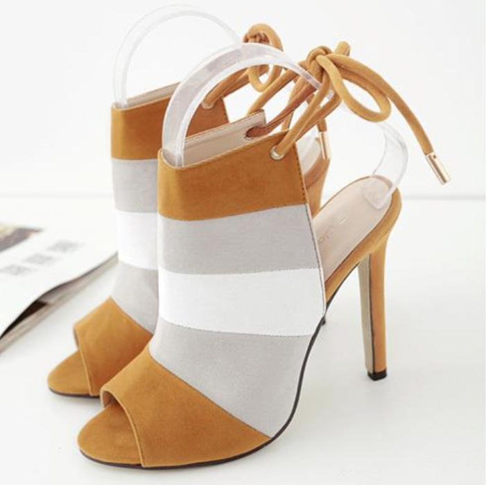 c10068a european style woman sandal peep toe boots high heel shoes