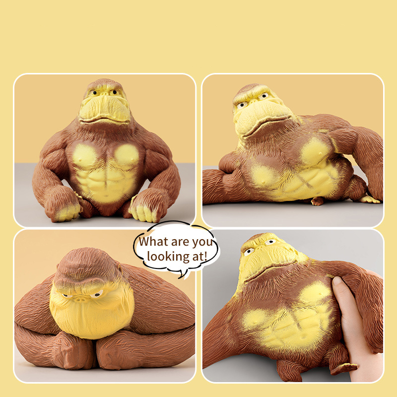 TPE Funny Stress Relief Gorilla Fidget Toy Rubber Stretch Monkey Toy