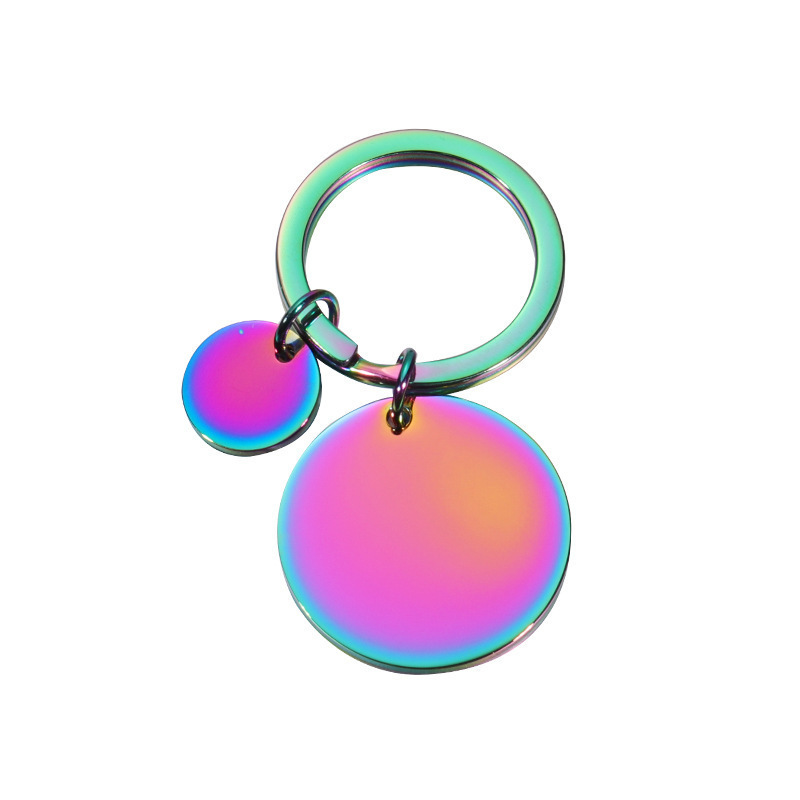 2024 Custom Logo Metal Blank Keyring Laser Sublimation Stainless Steel Mirror Blank Key Chain