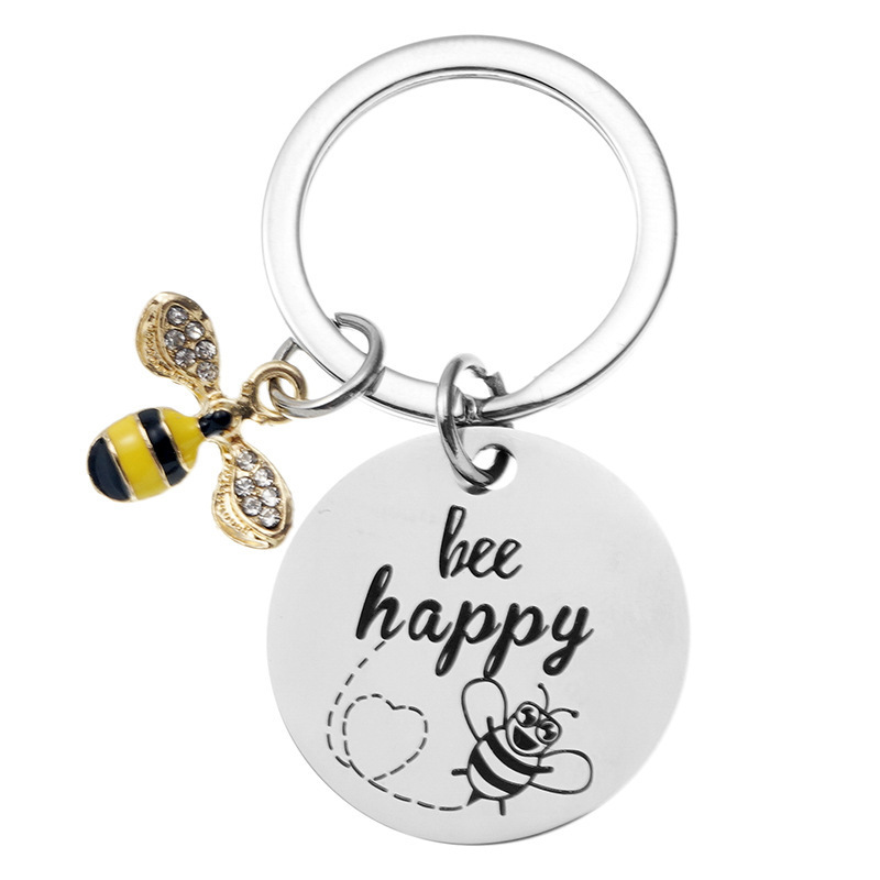 2024 Cute key ring little Bee Dragonfly butterfly Keychain insect key ring Bag car Pendant couple Keychain