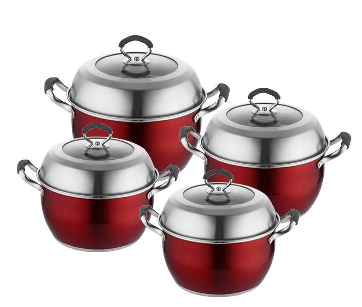 Stainless Steel Pot and pans set, cooking pots Stainless Steel Cookware set,Heats quickly ,Suitable for Stove Kitchen