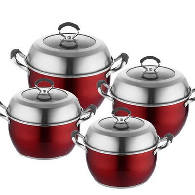 Stainless Steel Pot and pans set, cooking pots Stainless Steel Cookware set,Heats quickly ,Suitable for Stove Kitchen