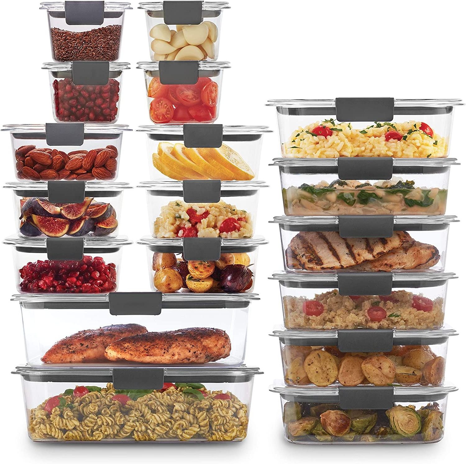 Glass Meal Prep Containers with Lids Glass Food Storage Containers Airtight Lunch Containers lunch box Snap Locking Lids