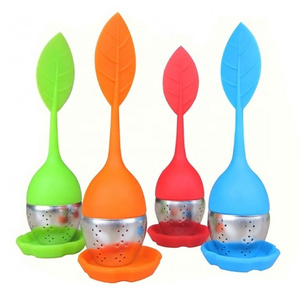 USSE Food Grade Cute Leaf Shape Silicone Tea Infuser, Silicone tea strainers for loose tea