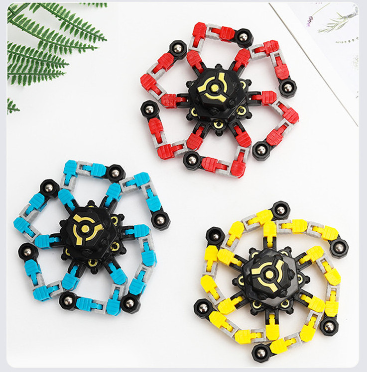 Fingertip Rotating Breathable Chain Toy Mechanical Spiral Twister Fingertip Gyro Stress Toy Funny Sensory Fidget Spinners Toys