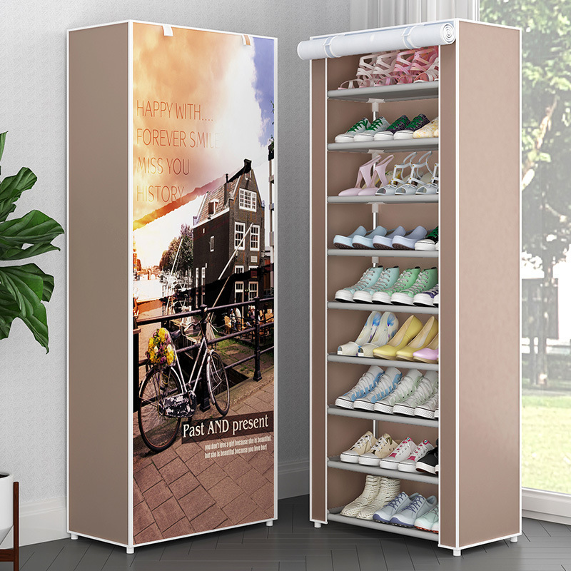 Customized Simple Multi-layer Shoe Rack OEM ODM Home Dormitory Door Shoe Cabinet Multi-functional Dust Storage Shoe Rack