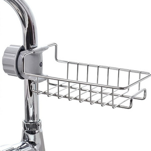 Kitchen Faucet Rack Sponge Holder Sink Caddy Organizer Hanging Caddy Drainer Rack Stainless Steel Storage Rack for Sponge,Soap