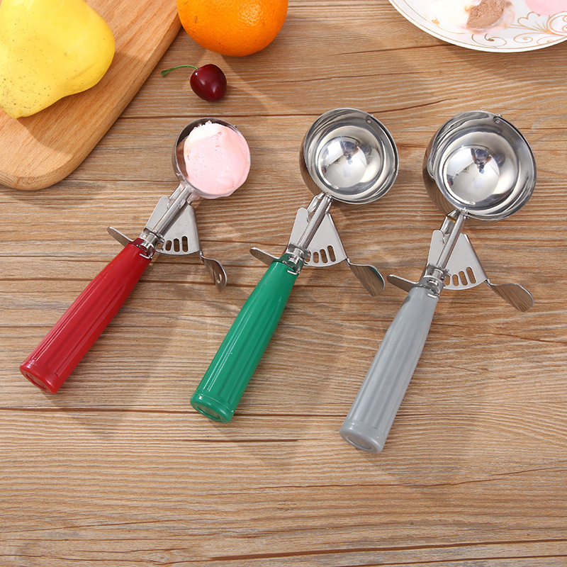 OEM & ODM 304 Stainless Steel Ice Cream Scoop Wholesale Multiple Size Large-Medium-Small Size  Cookie Scoop Customized Ice Scoop