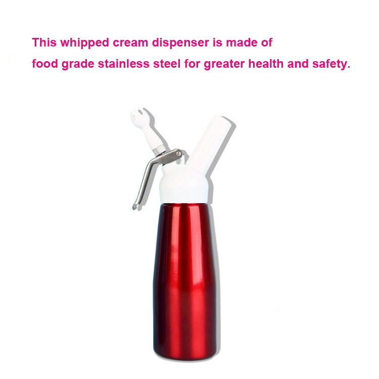 USSE New Arrivals Stainless Steel Whipped Cream Dispenser, Homemade Cream Chargers Metal Dessert Tools