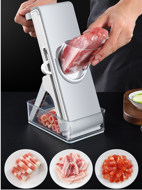 Multifunctional Vegetable Cutter Slicer for Kitchen Meat Tomato Potato Slicer Food Chopper with Container