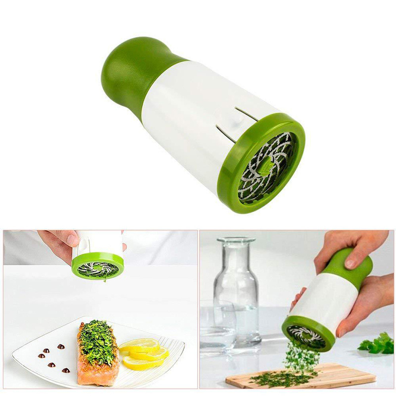 USSE Vegetable Cutter Kitchen Gadgets Cooking Tools Coriander Chopper Grinder Plastic Herb Grinder