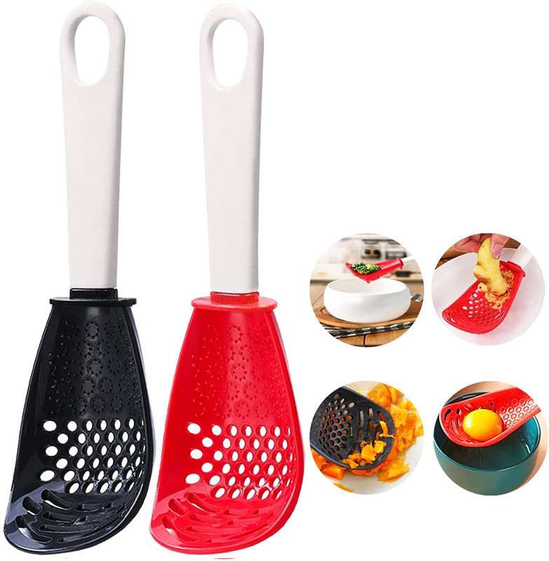 Multifunctional Cooking Spoon Kitchen Tools Cooking Strainer Spoon Skimmer Scoop Colander Strainer Food Masher Tool  Heat-Resist