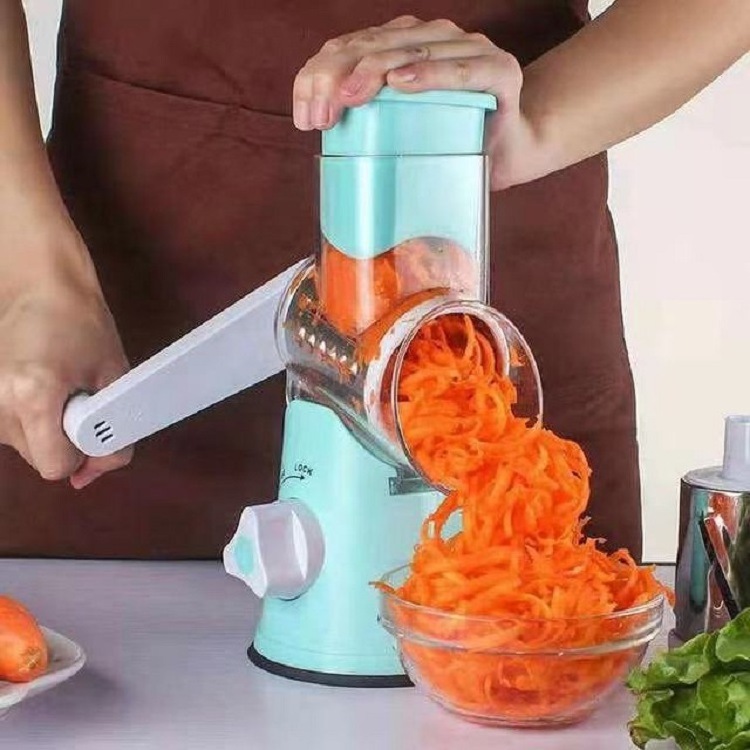 USSE New Arrivals Multifunctional vegetable cutter, hand rotating grater three-in-one drum vegetable cutter