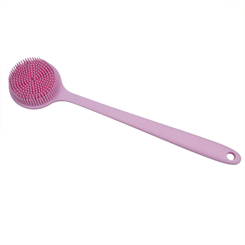 Bath brush silicone Shower Brush Long Handle for Exfoliating Back Body and Feet Bath