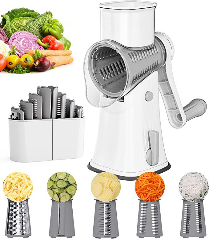 Cheese Grater with Handle Cheese Shredder  Vegetable Grader Slicer Cutting for Kitchen Gift with Bonus Storage Box