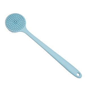 Bath brush silicone Shower Brush Long Handle for Exfoliating Back Body and Feet Bath