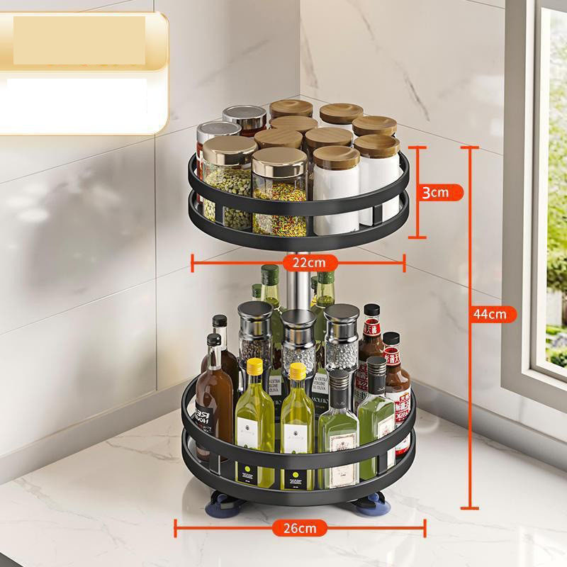 OEM ODM Spice Storage Rack Customized Rotatable 360 Degree Kitchen Shelf Spice Storage Rack Oil Salt Sauce Seasoning Jar Rack