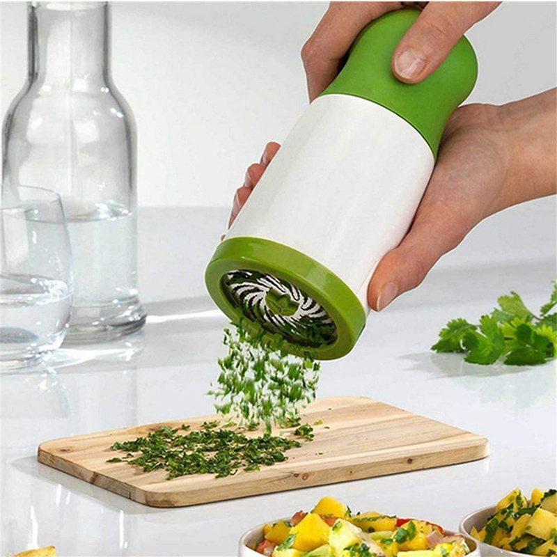 USSE Vegetable Cutter Kitchen Gadgets Cooking Tools Coriander Chopper Grinder Plastic Herb Grinder