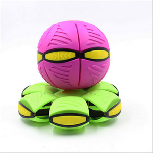 UFO Magic Ball Portable Glowing Flying Toys Creative Fly Saucer Magic Balls Decompression Flying Flat Throw Disc Balls Toy