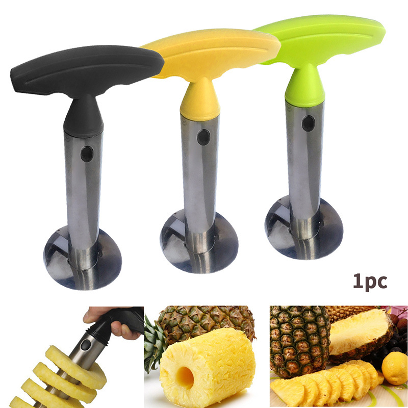 Hot sale product 304 Stainless Steel Pineapple Slicer Peeler Fruit Corer Slicer Kitchen Easy Tool Pineapple Spiral Cutter New