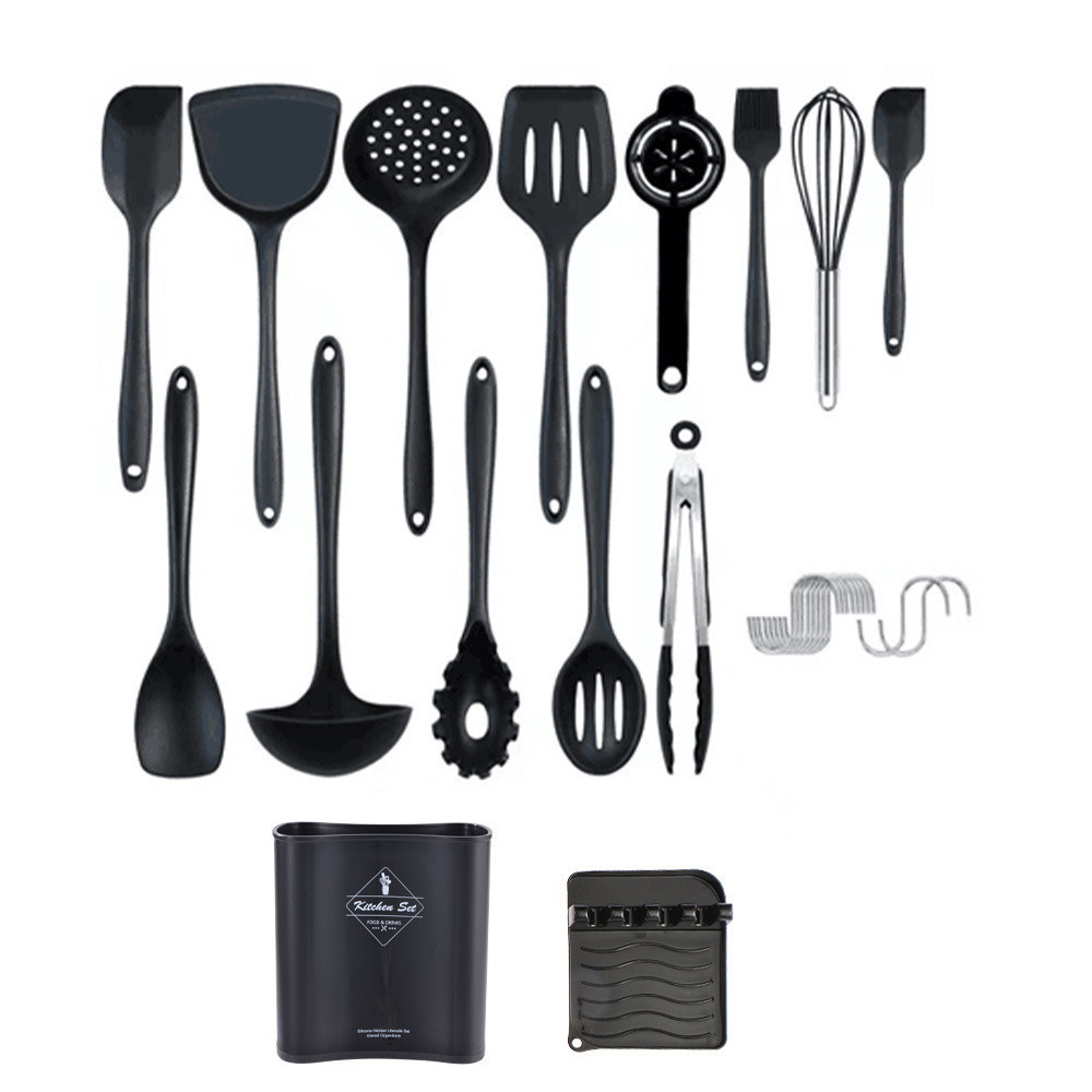 Silicone Cooking Utensils Set, Heat Resistant Kitchen Utensils Turner Tongs Spatula Spoon Brush Whisk Kitchen utensil