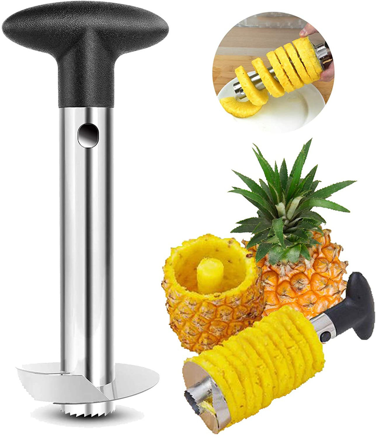 Stainless Steel pineapple corer Pineapple Peeler Accessories Pineapple Slicers Fruit Knife Cutter Corer Slicer Kitchen Tools