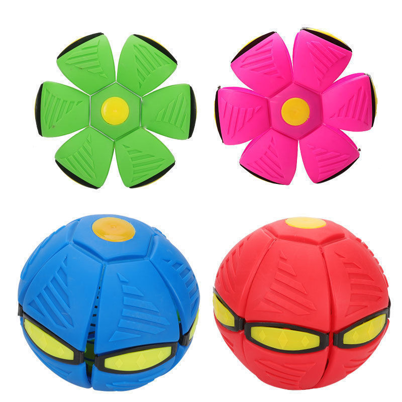 UFO Magic Ball Portable Glowing Flying Toys Creative Fly Saucer Magic Balls Decompression Flying Flat Throw Disc Balls Toy