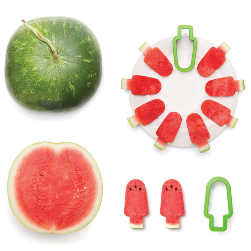 Summer Watermelon Slicer Mold, Stainless Steel Watermelon Slice Cutter, Food Slicer Popsicle Shape Mold