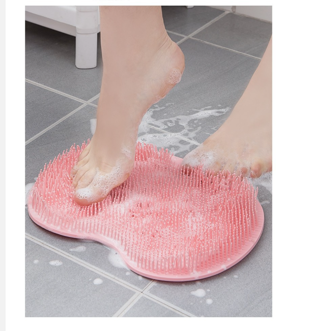 Non-slip Silicone Flat Foot Pad Skid Pads Front Brush Massager Foot Cleaner Brush