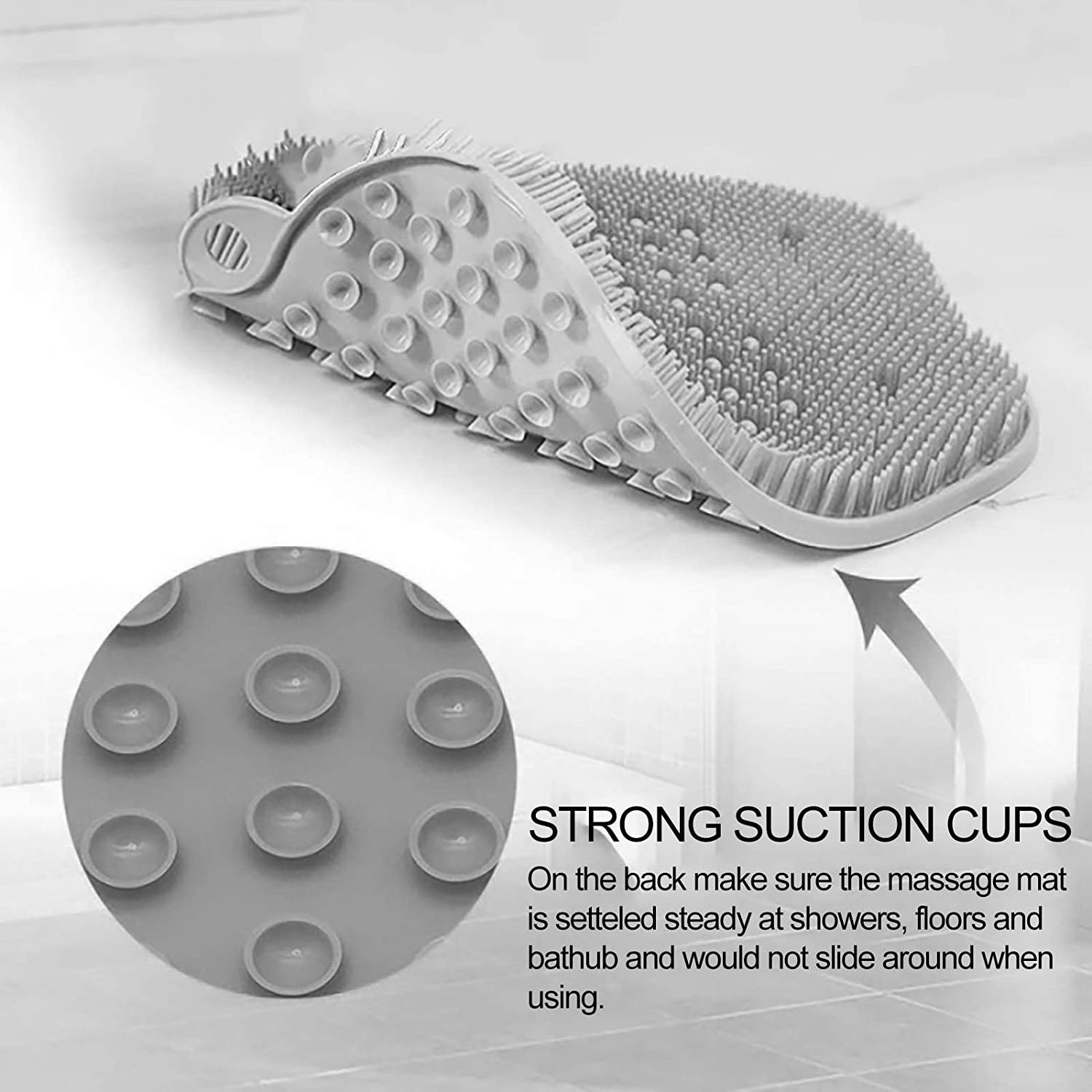 Foot Scrubber Massager Cleaner for Shower, Back Massage Pad  with Suction Cup