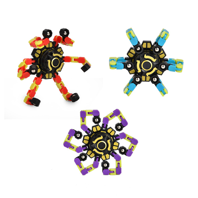 USSE Fidget Spinners DIY Deformable Robot Fingertip Toys Decompression Spinner for Kids Adults