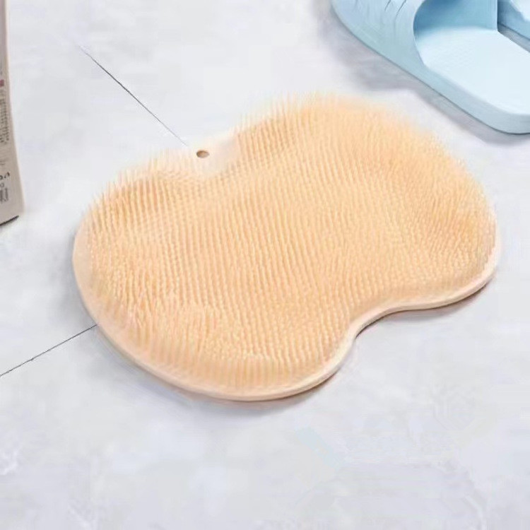 Shower Foot Scrubber, Bathroom Suction Cup Silicone Non-Slip Massage Pad to Reduce  Foot Pain