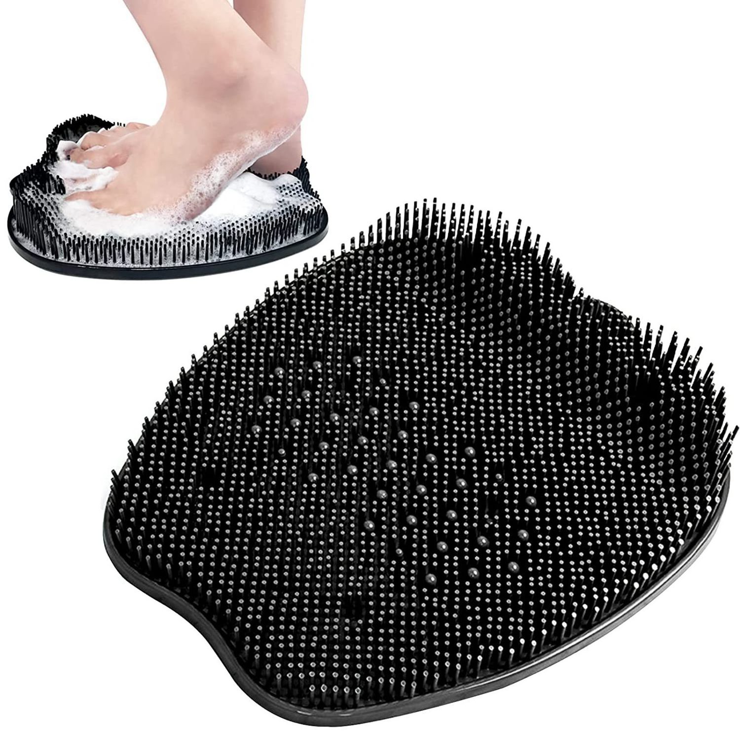 Apple Shape Shower Foot Scrubber, Bathroom Suction Cup Non-Slip Massage Pad to Reduce  Foot Pain