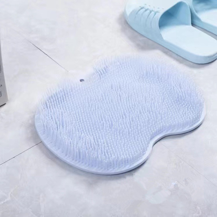 Shower Foot Scrubber, Bathroom Suction Cup Silicone Non-Slip Massage Pad to Reduce  Foot Pain