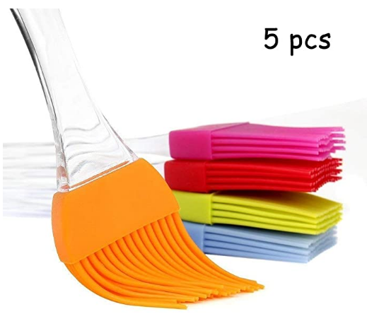 Basting Brush Silicone, Pastry Baking Brush BBQ Sauce Marinade Meat Glazing Oil Brush