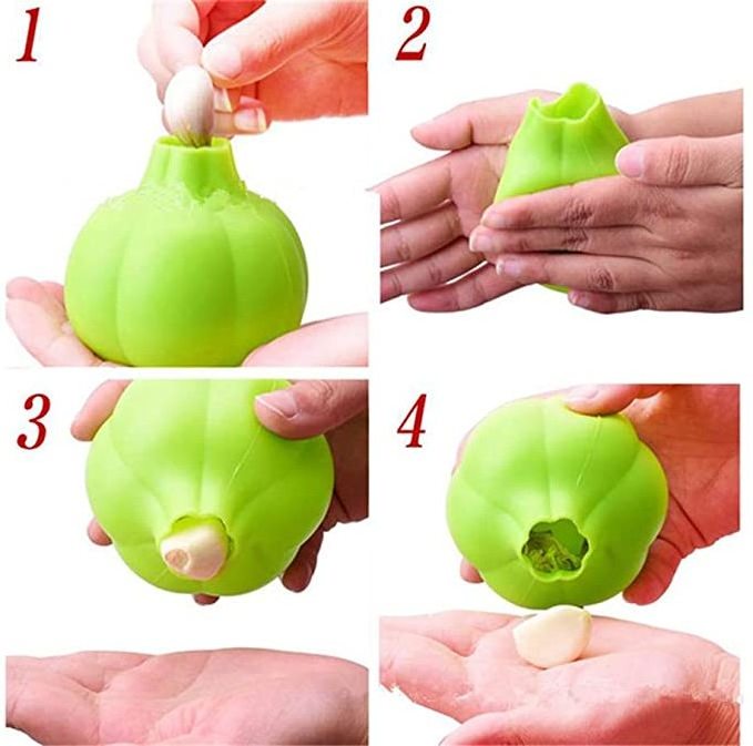 Silicone Garlic Peeler  Skin Remover Keeper Easy Quick to Peel Garlic Cloves  Garlic Roller Peeling funny kitchen tools