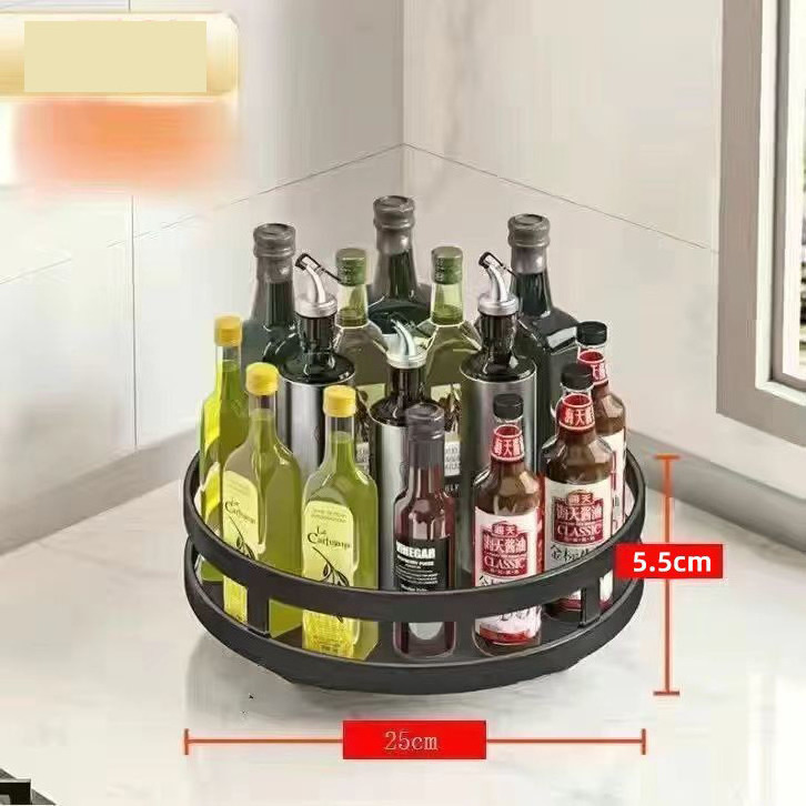 OEM ODM Spice Storage Rack Customized Rotatable 360 Degree Kitchen Shelf Spice Storage Rack Oil Salt Sauce Seasoning Jar Rack