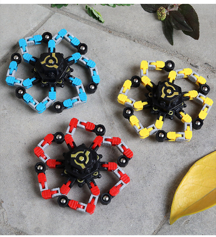 Fingertip Rotating Breathable Chain Toy Mechanical Spiral Twister Fingertip Gyro Stress Toy Funny Sensory Fidget Spinners Toys