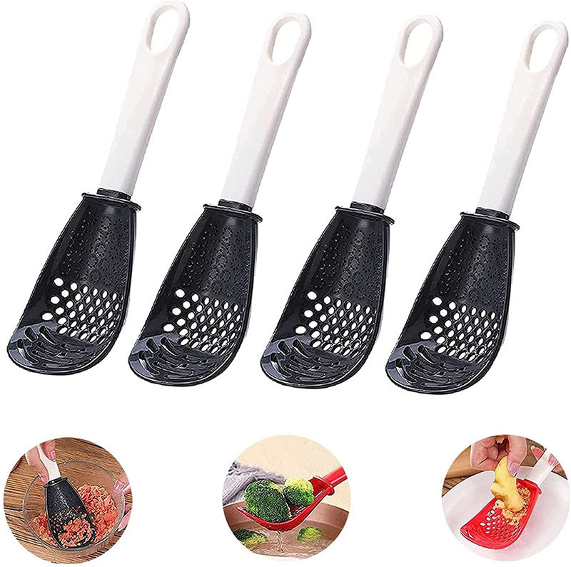 Multifunctional Cooking Spoon Kitchen Tools Cooking Strainer Spoon Skimmer Scoop Colander Strainer Food Masher Tool  Heat-Resist