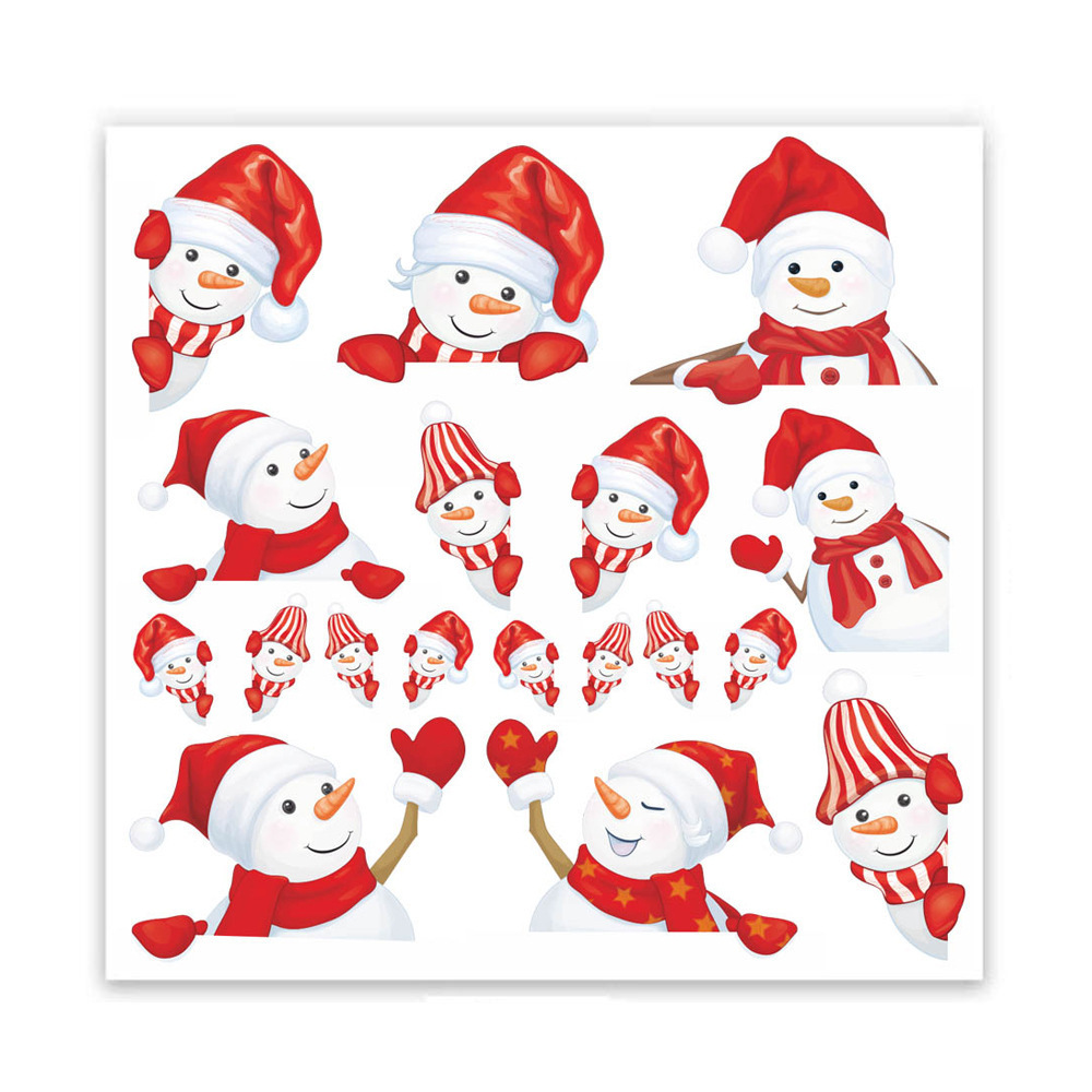 Christmas Decorations for Home Indoor Window Glass Stickers PVC Decals