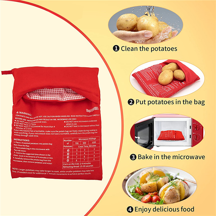 USSE Microwave Oven Potato Cooker Bag Baked Microwave Cooking Potato Quick Fast kitchen accessories for potato  bags